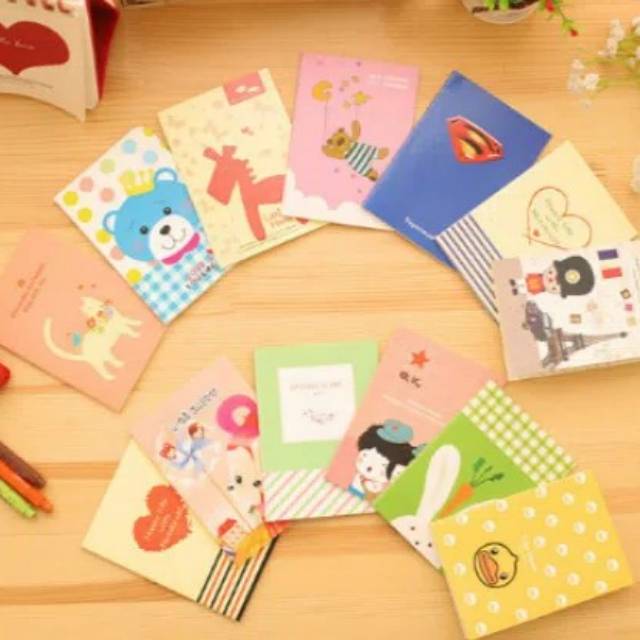 

Buku Notes Catatan Kecil Mini Karakter Lucu