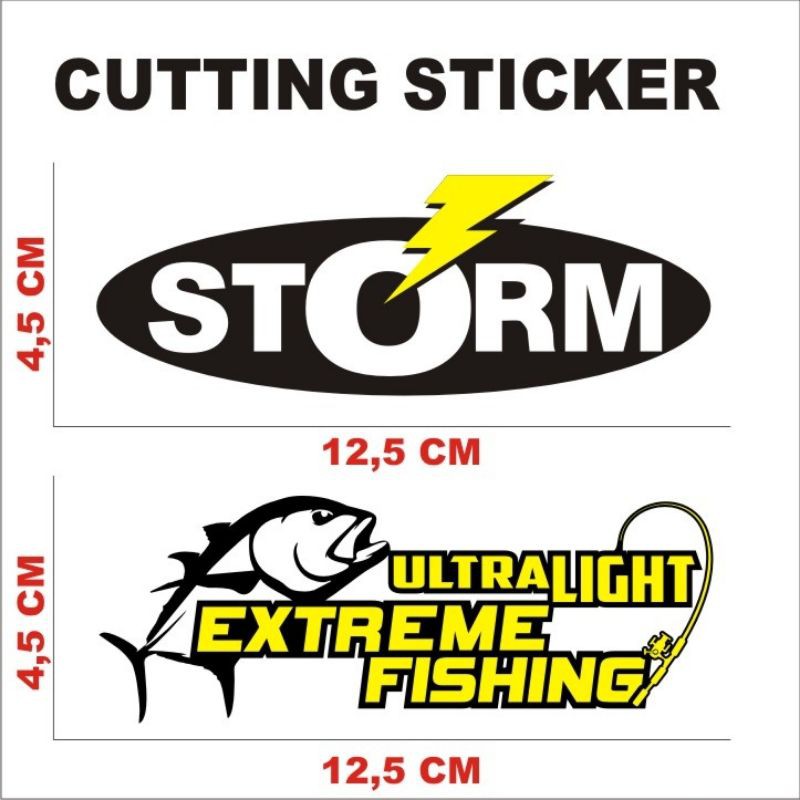 Stiker UL Cutting Sticker Ultralight fishing dan Storm