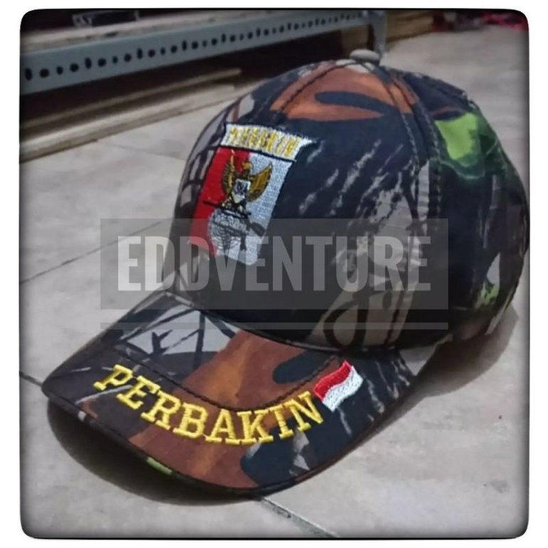 Topi Camo Full Bordir / Topi PERBAKIN / Topi Penembak Jitu / Topi Loreng Camo / Topi PERBAKIN  / Topi Berburu / Topi Loreng Coklat / Topi Loreng Camo Perbakin / Topi Camo Berburu / Topi loreng Perbakin / Topi Kasual / Topi Bisbol / Topi Baseball