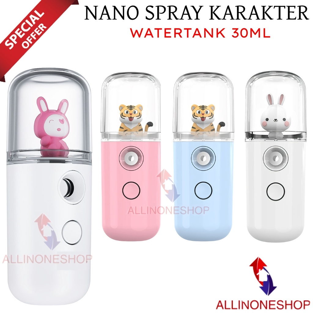 NANO MIST SPRAYER KARAKTER / MINI NANO SPRAYER 30ML USB CHARGE / FACE SPRAYER / MIST SPRAYER / NANO SPRAY BONEKA