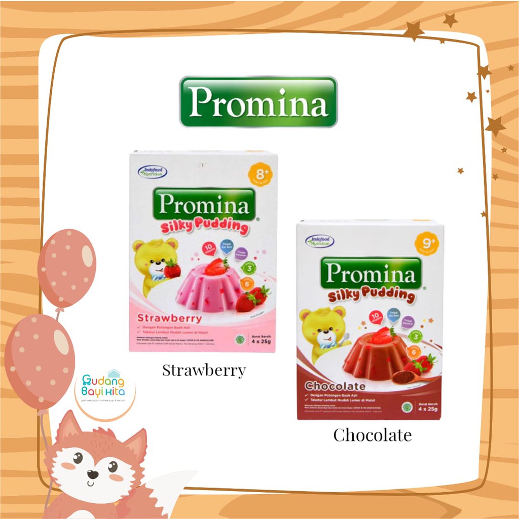 Promina Silky Pudding / Pudding Bayi / Pudding Strawberry / Pudding Coklat / Pudding Promina