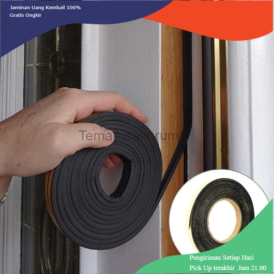 TD - PR1 VENSTPOW Lis Strip Pintu Door Foam Sponge Rubber Seal 5 Meter - KK-062