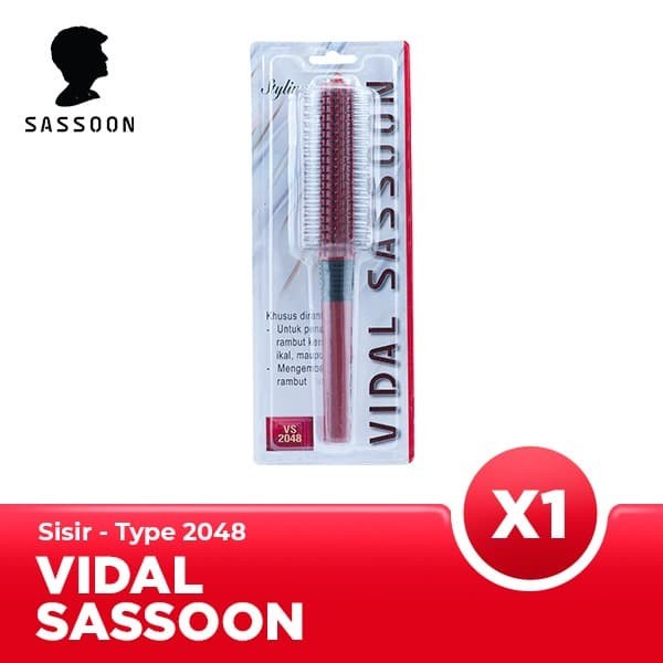 Sisir Rambut Pria Wanita Vidal Sassoon Round Brush Tipe 2048