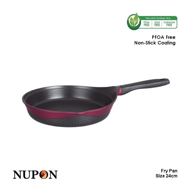 Fry Pan 24cm NUPON PFOA Wajan Anti Lengket Kompor Induksi dan Gas- Frypan Martabak Manis