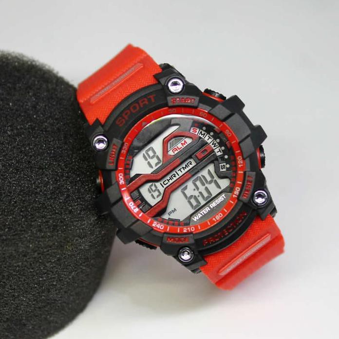 Stok Terbatas Jam Tangan Anak Pria Remaja Cowo Gshock G Shock Casio Digital Merah