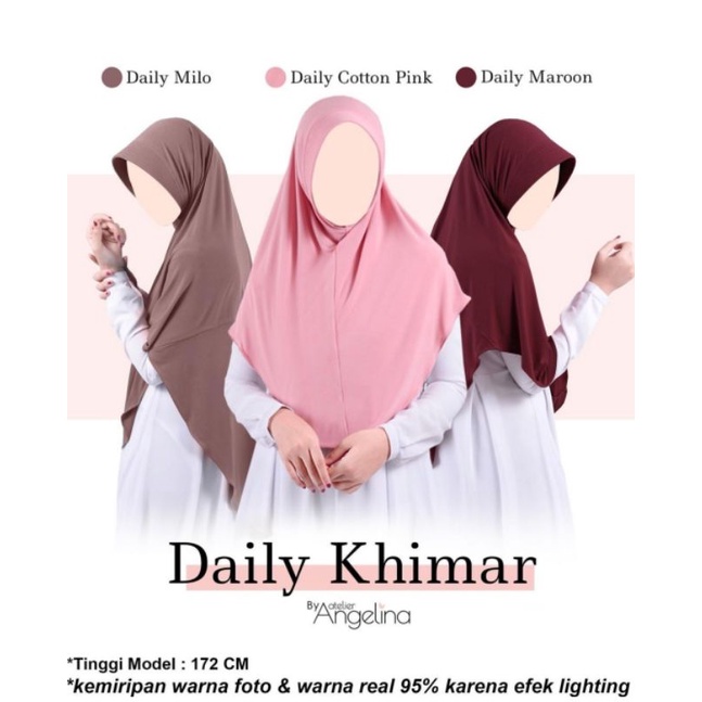 Preloved ❤️ Daily khimar atelier angelina (NAVY L)