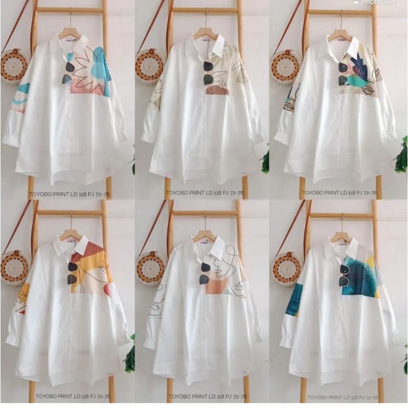 Kemeja Print Toyobo Premium
