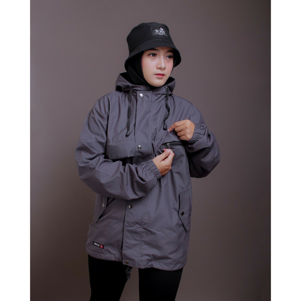 Jaket Parka Taslan ZN Simple Original Bojiel/Jaket Gunung Pria/Wanita/Jaket Outdoor Waterproof