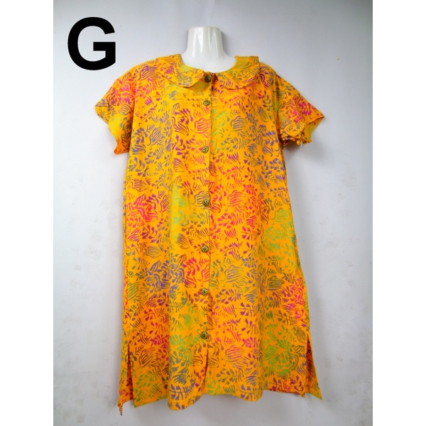 ATASAN / BLOUSE BATIK CAP  MODEL BERKERAH, BERSAKU, FULL KANCING UKURAN FIT 5L JUMBO