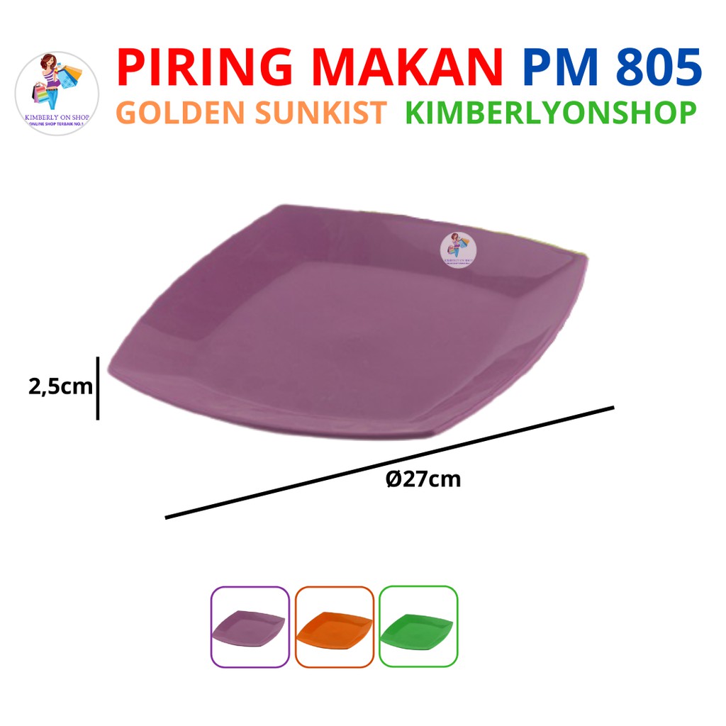 Piring makan plastik warna golden sunkist PM 805