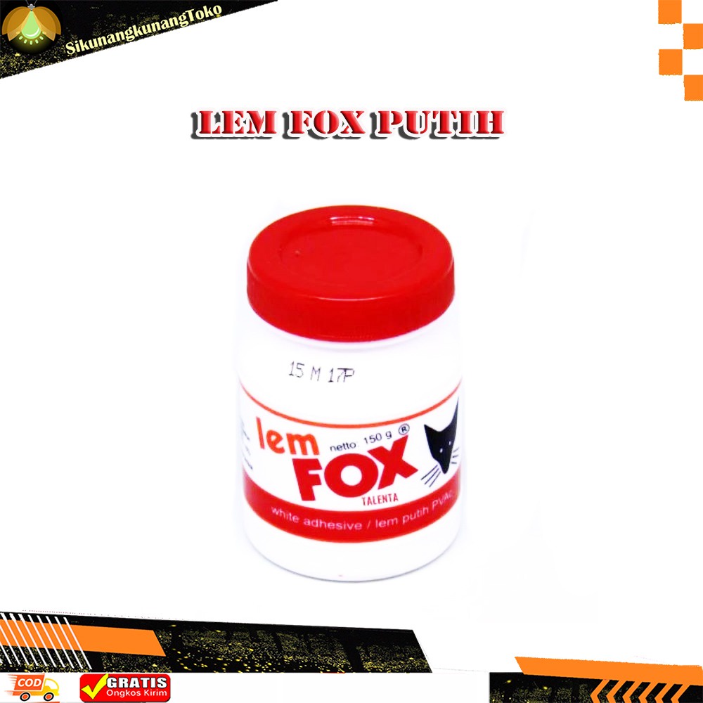 

(SKN) Lem Fox PUTIH PVac 150 Gr Gram Untuk Tembok Kertas Kayu KARET 150Gr