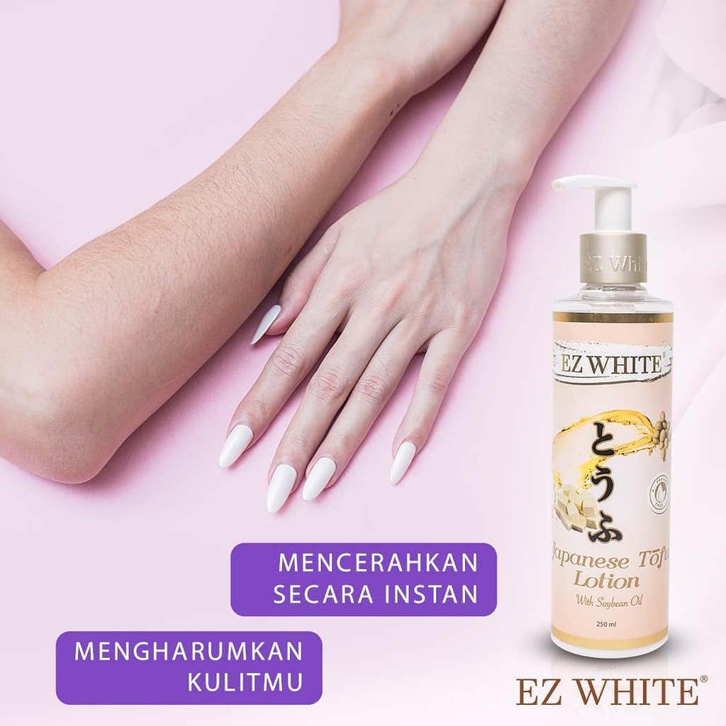 EZ WHITE JAPANESE TOFU / OLIVE GREEN TEA LOTION CREAM (BODY LOTION PEMUTIH) 250ML