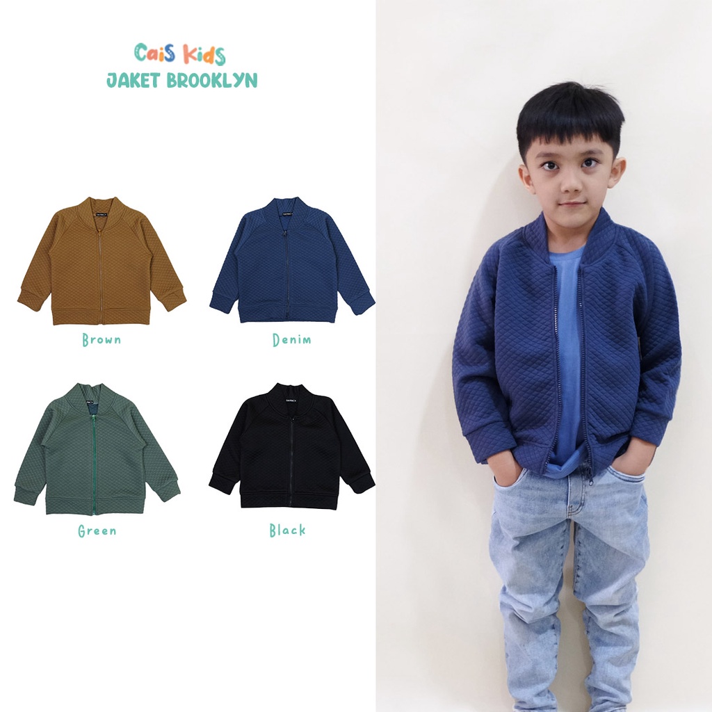 jaket brooklyn knitt anak perempuan  laki-laki perempuan sweater usia 2 3 4 5 6 tahun by Cais Kids