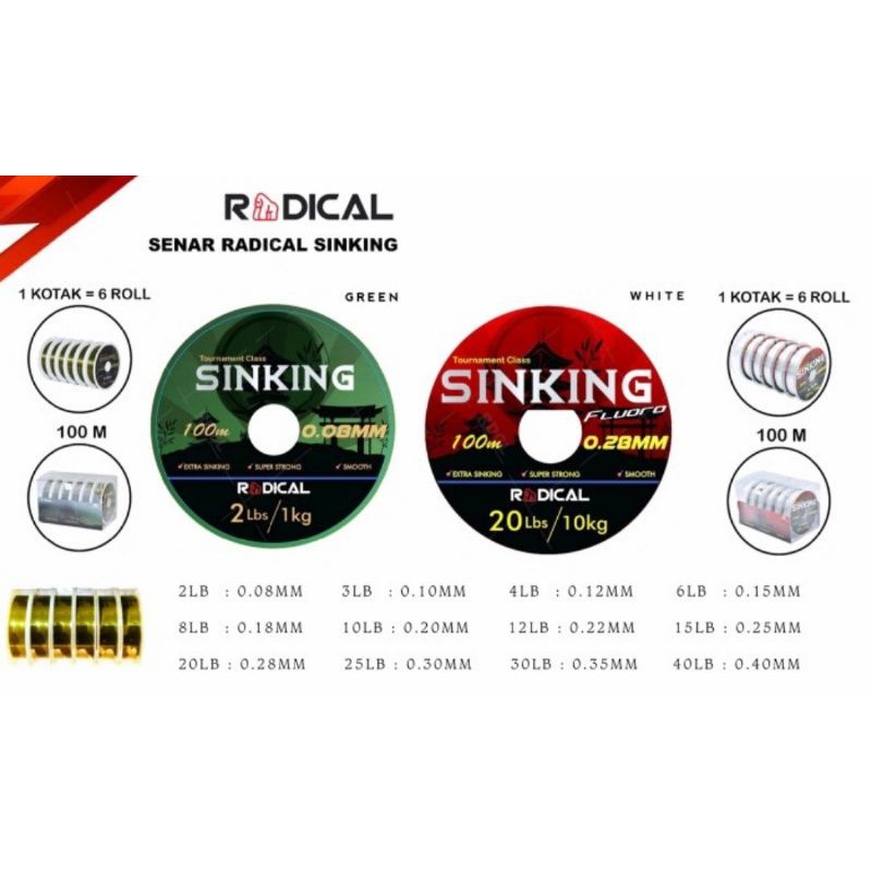 Senar RADICAL SINKING 100M | Connecting