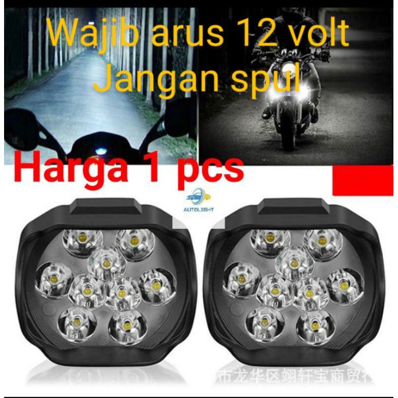 Lampu Tembak Sorot LED Motor Work Light Cree 6 Mata / 9 Mata /12 V