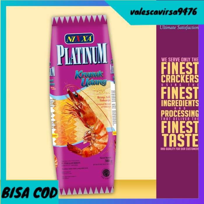 

⭐BISA COD⭐ Kerupuk Nixxa Platinum Udang 380g