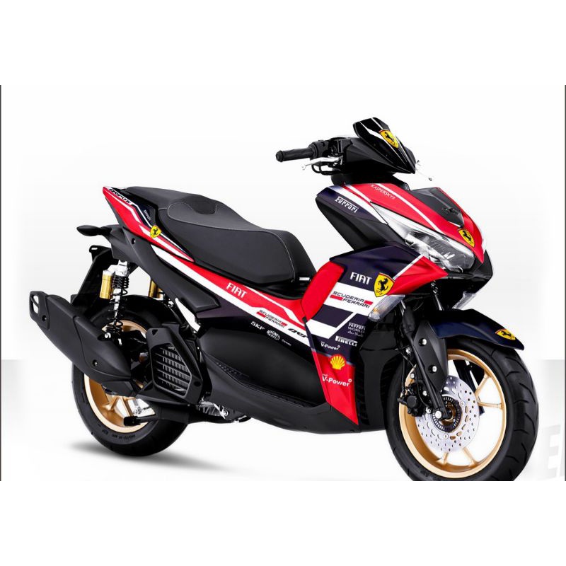 Decal Sticker Variasi All New Aerox 155 Connected Full Body Ferrari