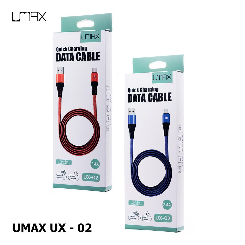 CABLE DATA usb UMAX QUICK CHARGING UX-02 2.4A ORI