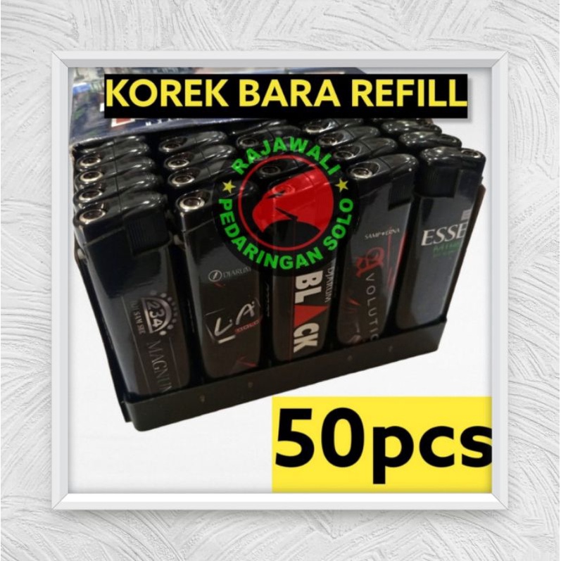 KOREK GAS BARA 50PCS BISA DIISI ULANG