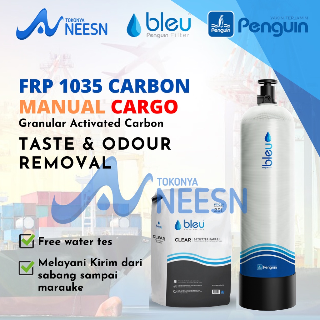 paket filter air FRP 1035 manual activated carbon (cargo)