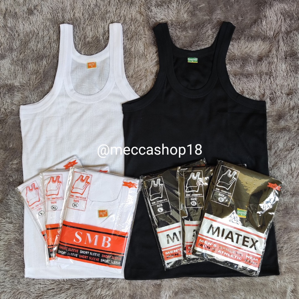 Kaos Dalam singlet tanktop Pria Hitam Putih