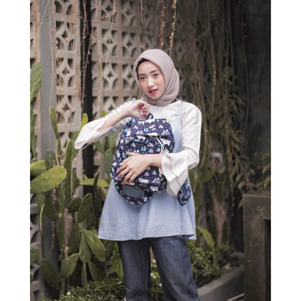 TAS RANSEL SERUT ALASKA // taskanvasbdg - tas kanvas ransel wanita - tas gendong sekolah remaja perempuan cewek lucu