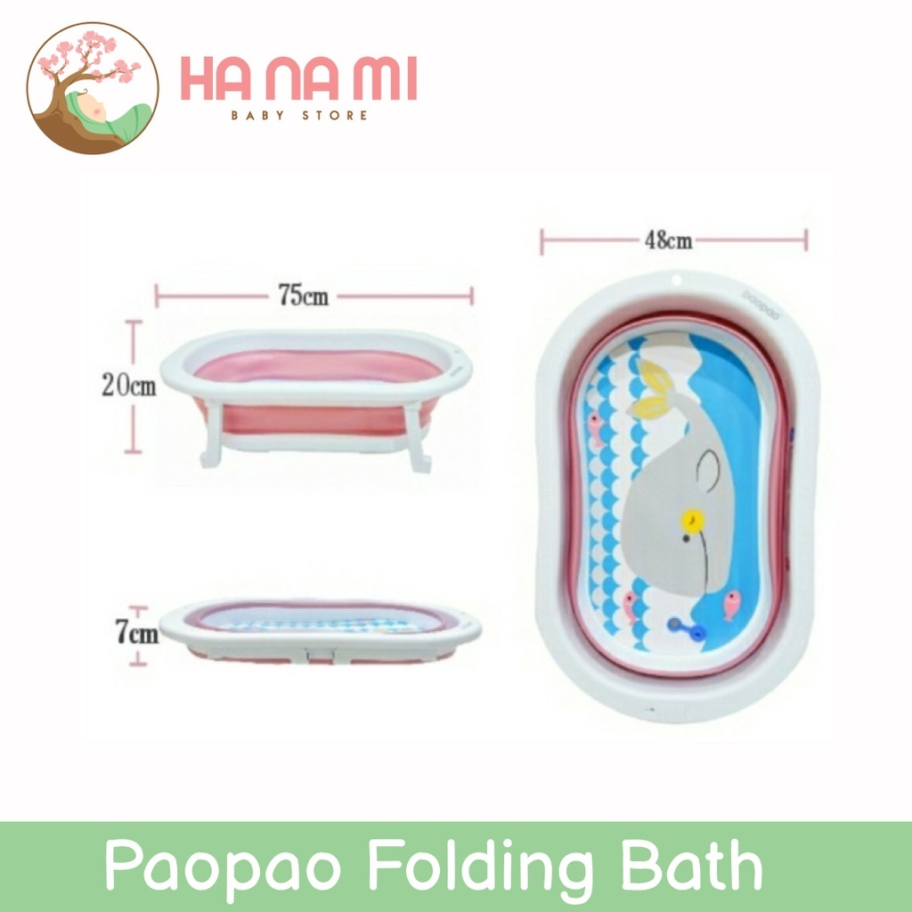 Paopao Folding Bath (Heat Sensor) - Bak Mandi Bayi Lipat