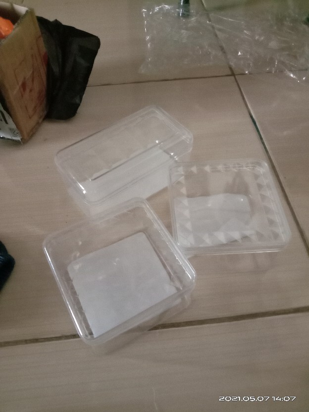 Ready Gojek Toples Kue Kering Plastik Nastar Coklat Persegi Panjang 250 Gram -300 Gram Ecer Persegi