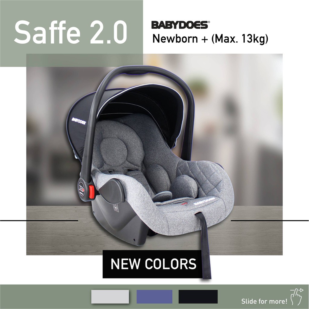 Carseat Newborn Babydoes Saffe 2.0 / Artioo Care Baby / Pliko PK-01B Puffy Infant Carrier Kursi Mobil Bayi