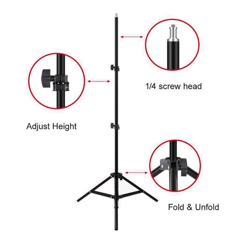 Tripod Handphone 2 Meter Full Besi Bisa untuk Stand Ringlight Tripot Hp 2Meter Free Holder Miniball Support 360 Derajat