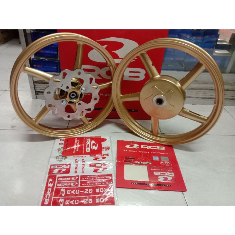 Velg RCB Mio karbu Mio sporty Mio soul Fino karbu Nouvo SP522 ring 14 palang 5 Gold plus disc