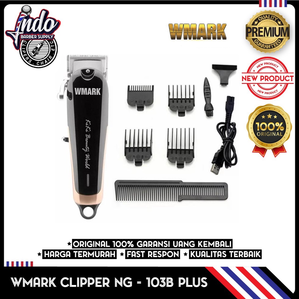 Hair Clipper Wmark Ng-103 Original Mesin Cukur Rambut Cordless cas