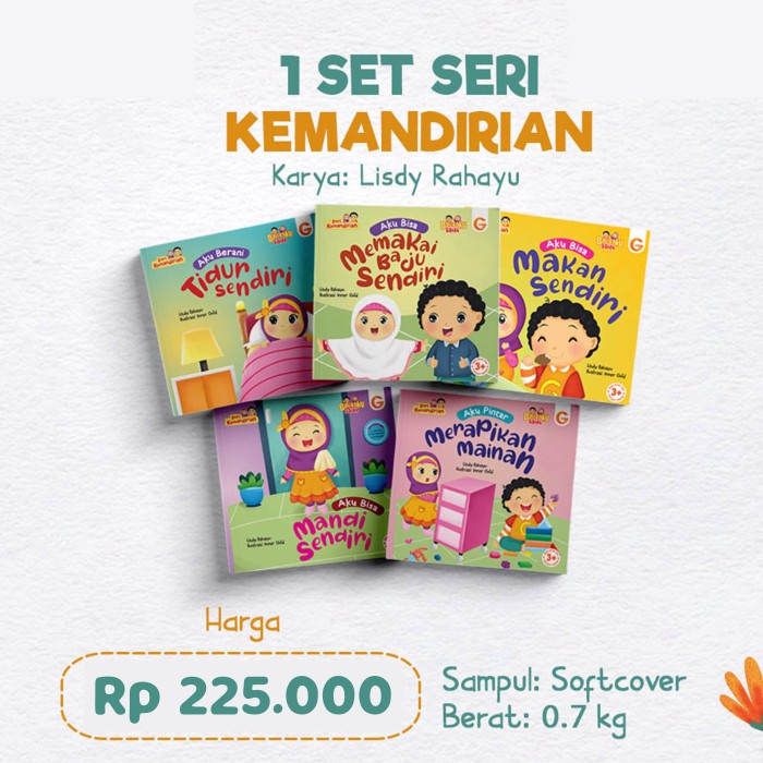 

Buku Anak Islami Seri Kemandirian 1 Set (5 Buku) Gema Insani BR159