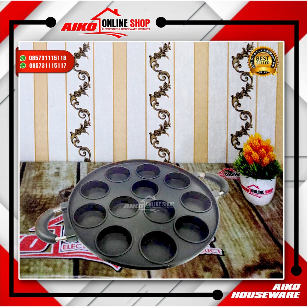 HC CETAKAN KUE SNACKMAKER 12 LUBANG DATAR TEFLON CETAKAN MURAH