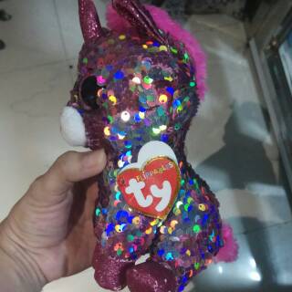 Boneka unicorn flip sequins ty original boneka sequin Boneka unicorn flip sequins ty original boneka sequin