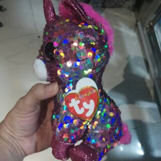  Boneka  unicorn flip sequins ty  original boneka  sequin 