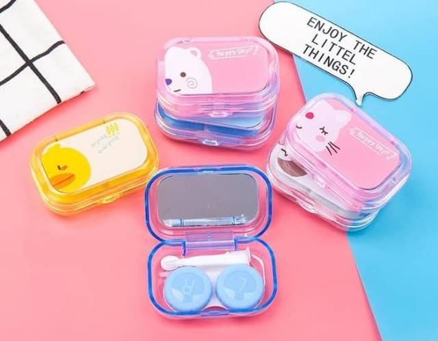 Tempat softlens kecil tanpa botol kotak softlens