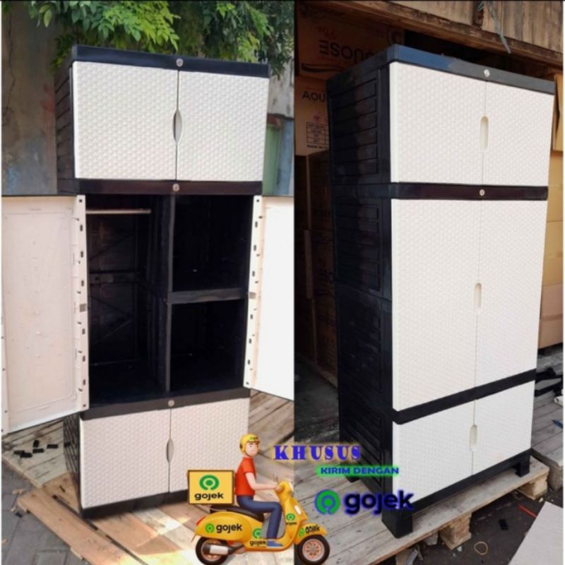 Lemari Aquose Diva Magic (Rotan) Gantungan Jumbo Susun 4
