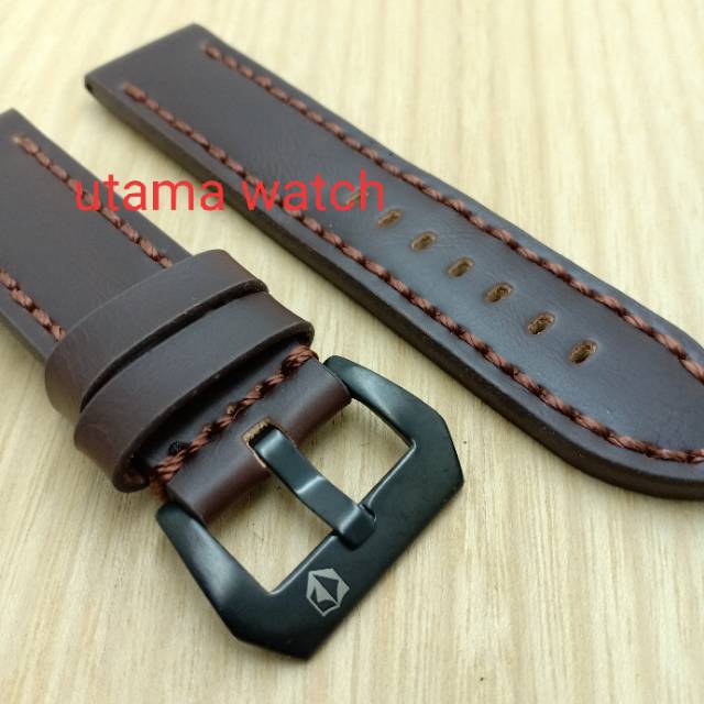 STRAP TALI JAM TANGAN EXPEDITION KULIT HITAM COKLAT 24 MM