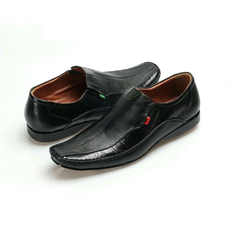 SEPATU FORMAL PRIA CASUAL KULIT SAPI ASLI BLACK BROWN - SepatuFormal Pantofel pria Resmi Formal Hitam coklat Kasual Dinas Kantor Kuliah Kondangan Gereja Kerja PNS Guru KC7006