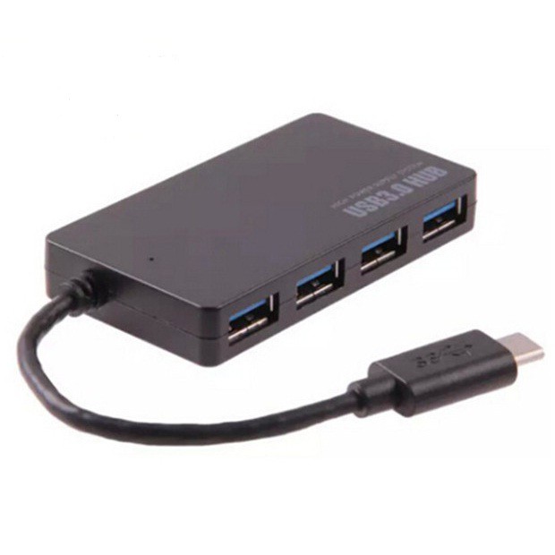 USB Type C to USB 3.0 Hub Adapter 4 Port - OMUA56BK Black