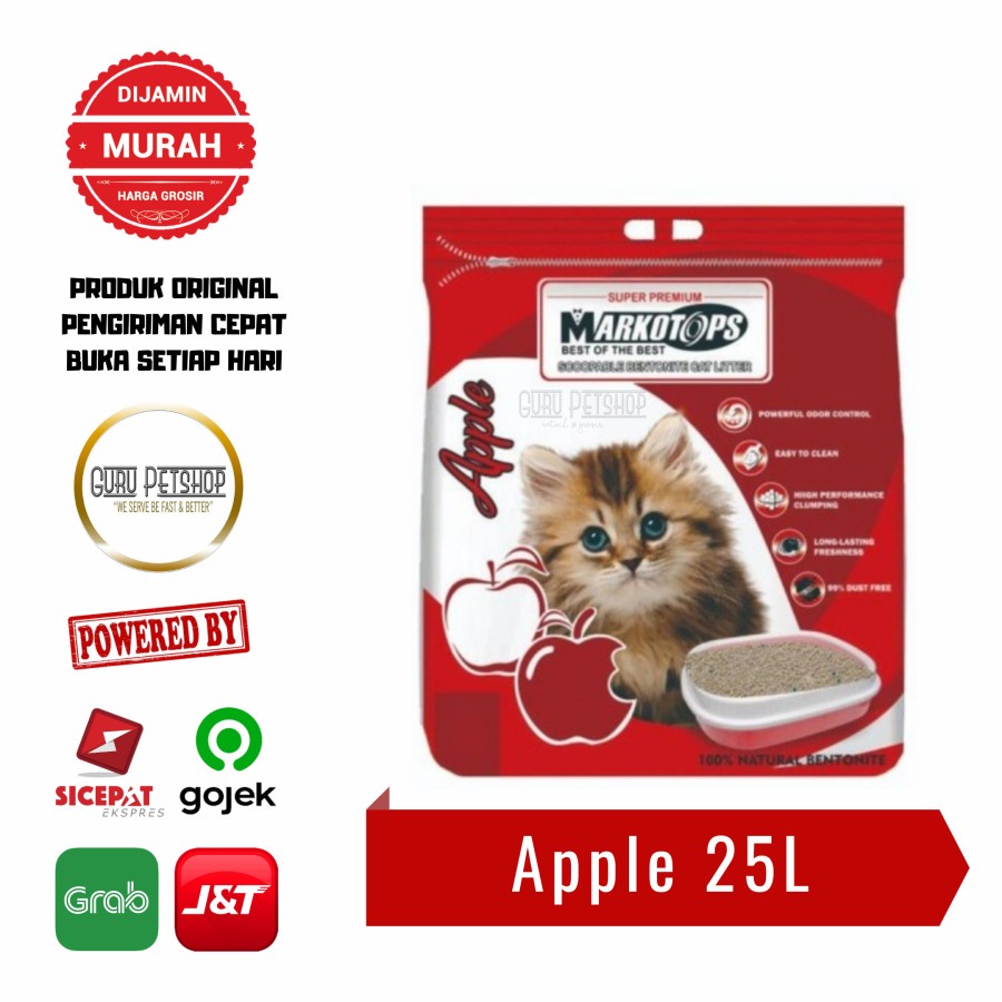 Pasir Markotop 25 Liter Pasir Gumpal Kucing Markotops Pasir Kucing 25L