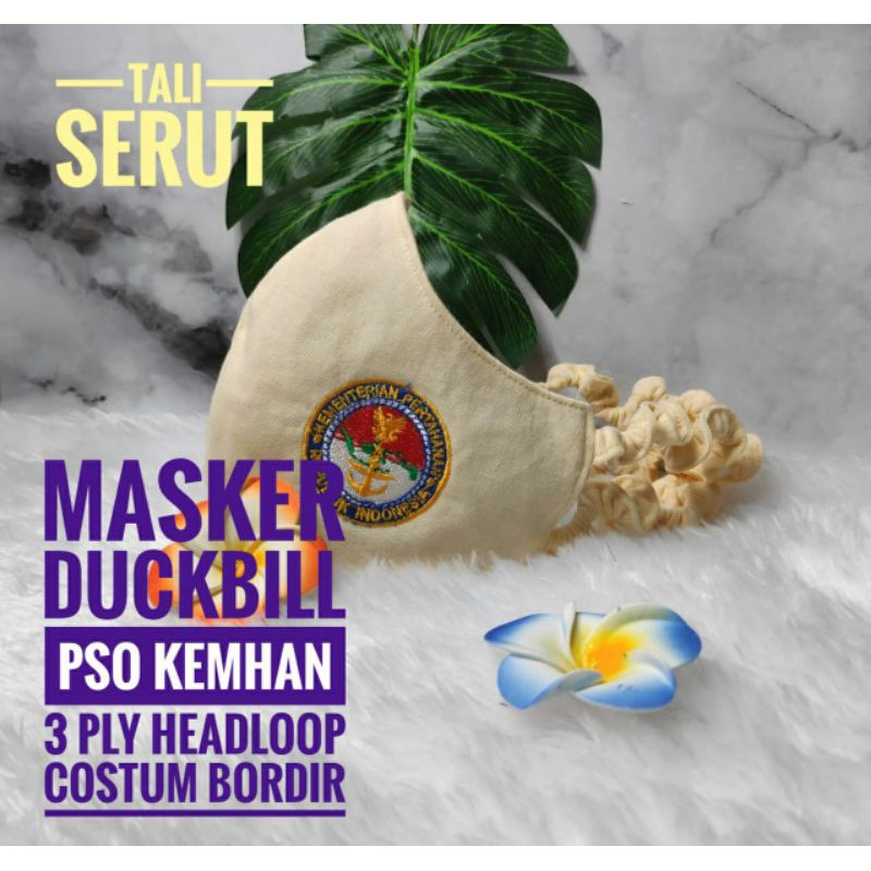 Masker Kemhan Duckbill Logo Bordir