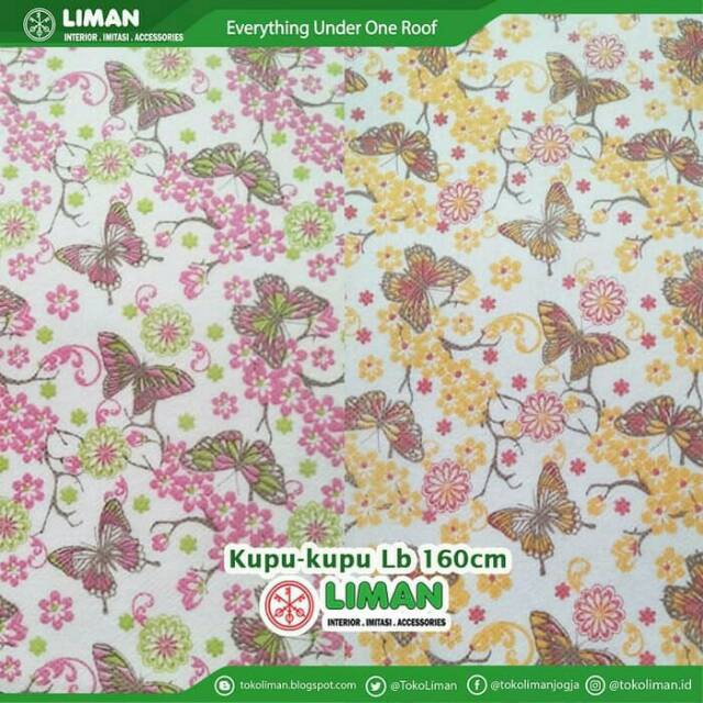 KAIN FURING 1.60m/ SPUNDBOND/ WALLPAPER DINDING MOTIF KUPU-KUPU