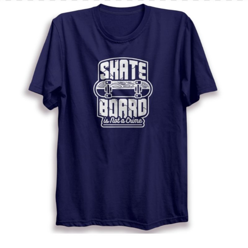 MLB - Kaos Tshirt Pria Wanita Skaters Skate Is Not A Crime Original 100% Premium Cotton Combed 24s -