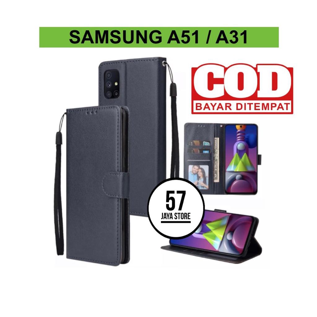 Flip Case samsung A51 / A31 Flip Dompet Casing HP Wallet Leather cover