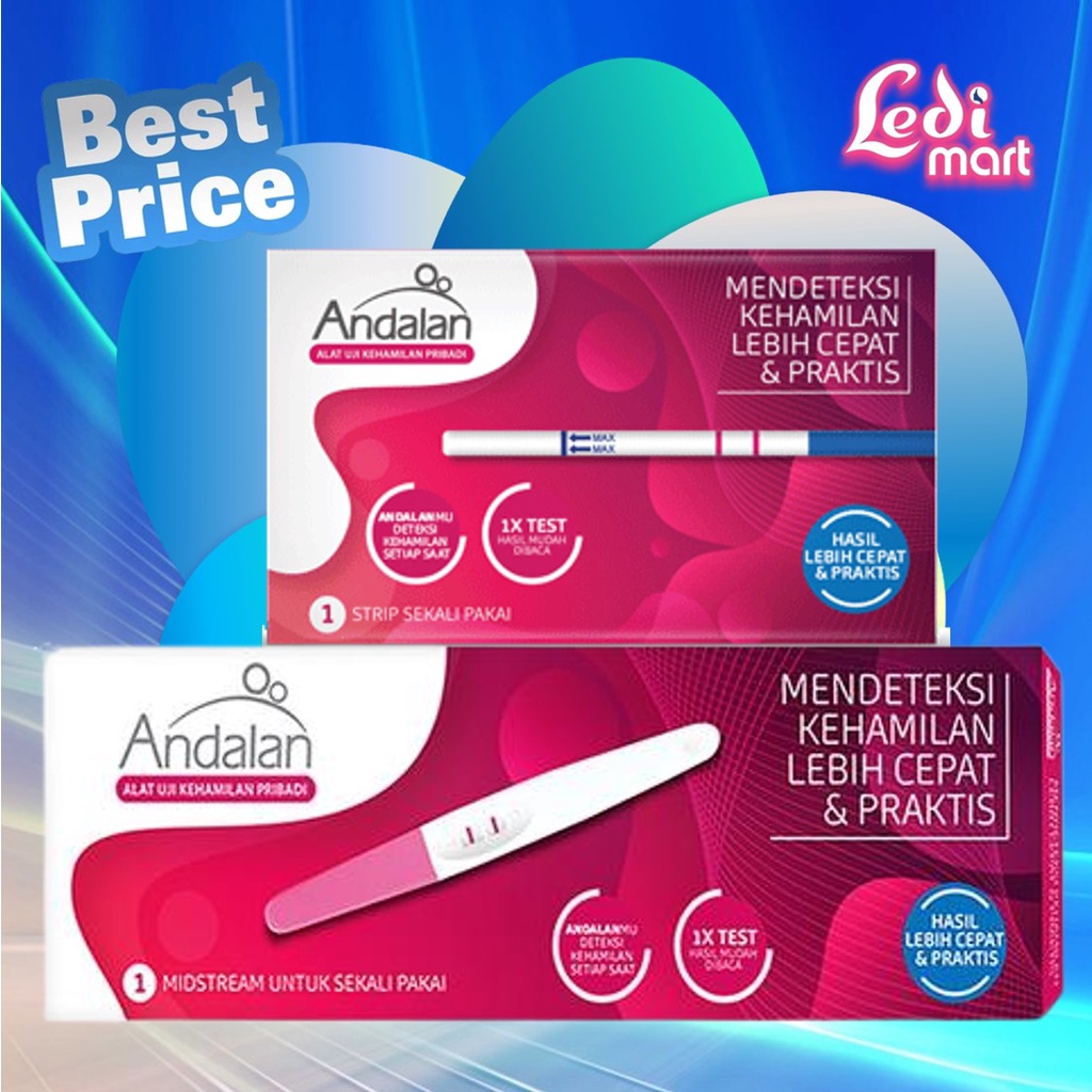 ORIGINAL Andalan Pregnancy Test Midstream &amp; Strip / Andalan Tes Kehamilan / LEDI MART