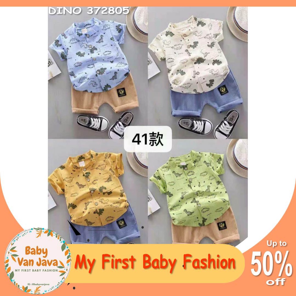 Baju Anak Laki Laki Setelan Kaos Baju Pakaian Setelan Arthur Dino  Bayi  1 tahun-3 tahun