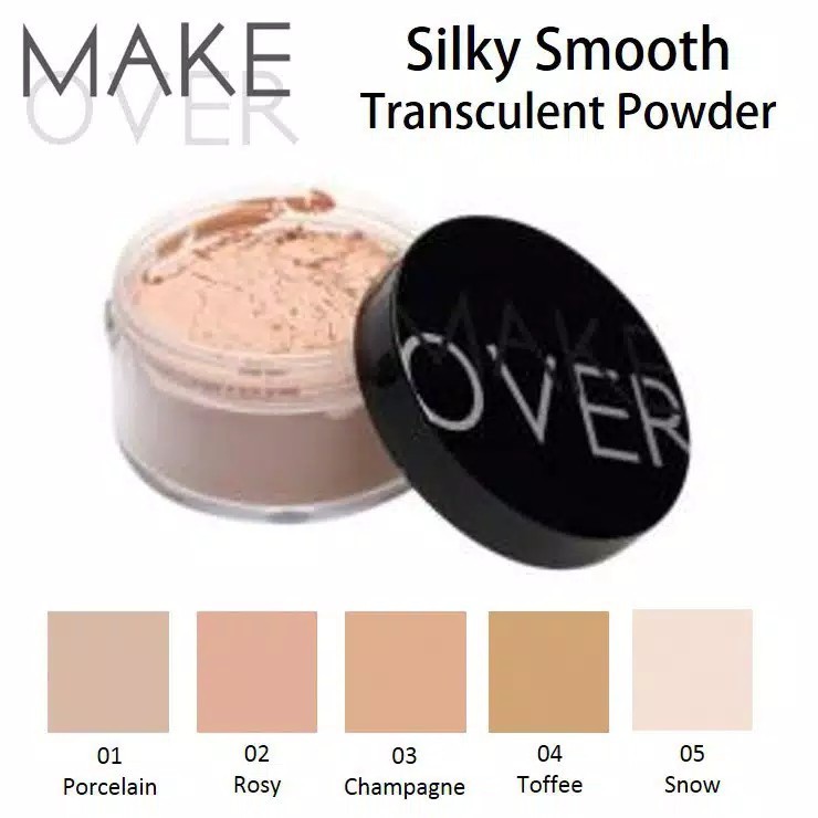 MAKE OVER Silky Smooth Translucent Powder 35gr | Makeover Bedak Tabur BY AILIN