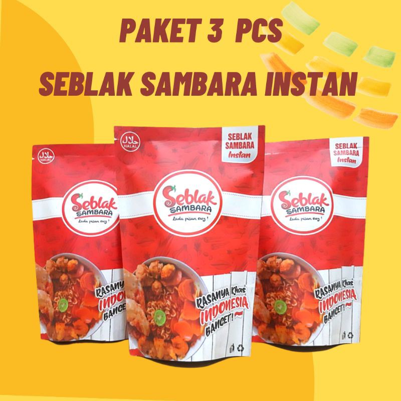 

[ PAKET HEMAT ] 3 Pcs Seblak Instan Sambara Original